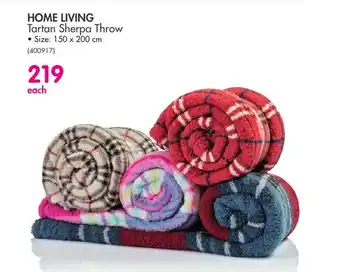 Makro Home Living Tartan Sherpa Throw offer