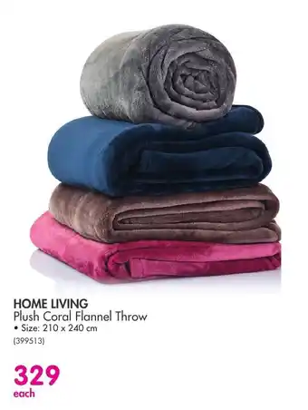 Makro Home Living Plush Coral Flunnel Throw offer