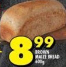 Shoprite Brown Maize Bread 600g offer