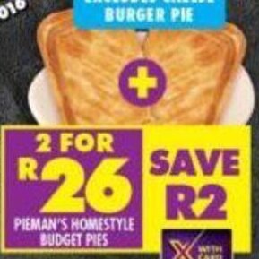 Shoprite Pieman's Homestyle Budget Pies offer
