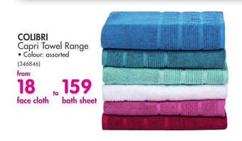 Colibri Capri Towel Range