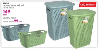 Makro Addis Laundry Basket with Lid offer