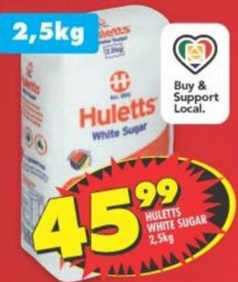 Shoprite Huletts White Sugar 2,5kg offer
