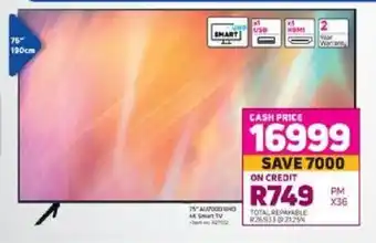 Game Samsung 75" offer
