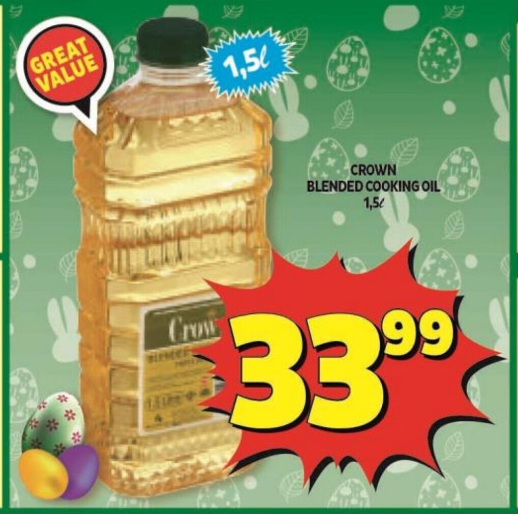 Crown Blended Cooking Oil offer at Usave