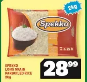 Usave Spekko Long Grain Parbioled Rice 2Kg offer