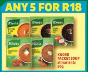 Usave Knorr Packet Soup all Variants 50g offer