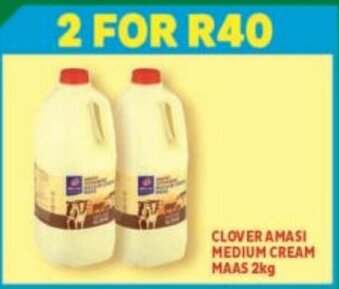 Usave Clover Amasi Medium Cream Maas 2Kg offer