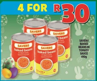 Usave Savers Baked Beans in Tomato Sauce 410g offer