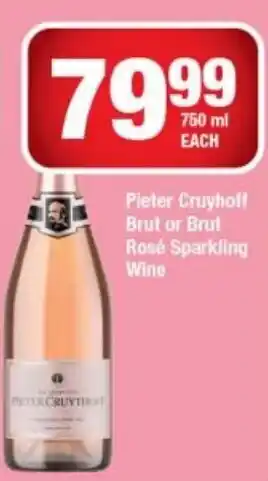 OK Liquor Pieter Cruyhoff Brut or Brut Rose Sparkling Rose Sparkling Wine offer