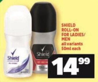 Usave Shield Roll-on for Ladies/Men 50ml each offer