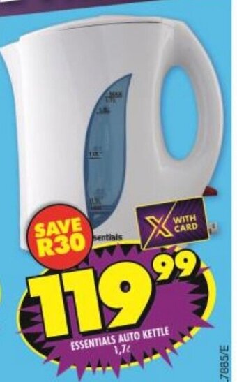 Shoprite Essentials Auto Kettle 1,7L offer