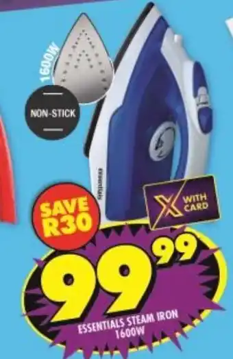 Shoprite Essential Steam Iron 1600W offer