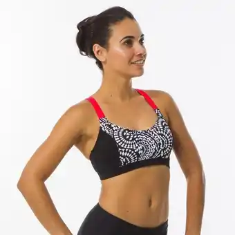 Decathlon Women's swimming bikini top - vega all bat black offer