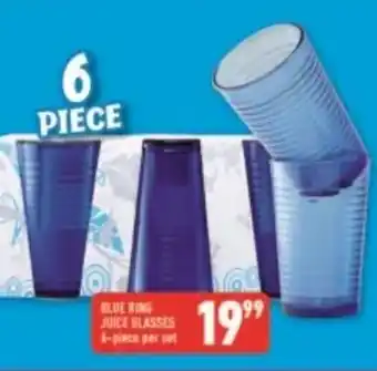 Shoprite Blue RIng Juice Glasses offer