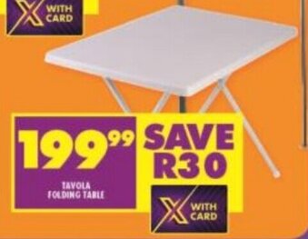 Shoprite Tavola Folding Table offer