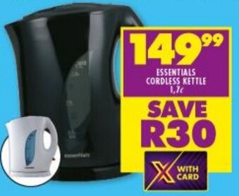 Shoprite Essentials Cordless Kettle offer