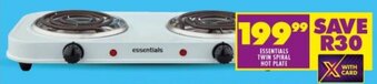 Essentials Twin Spiral Hot Plate
