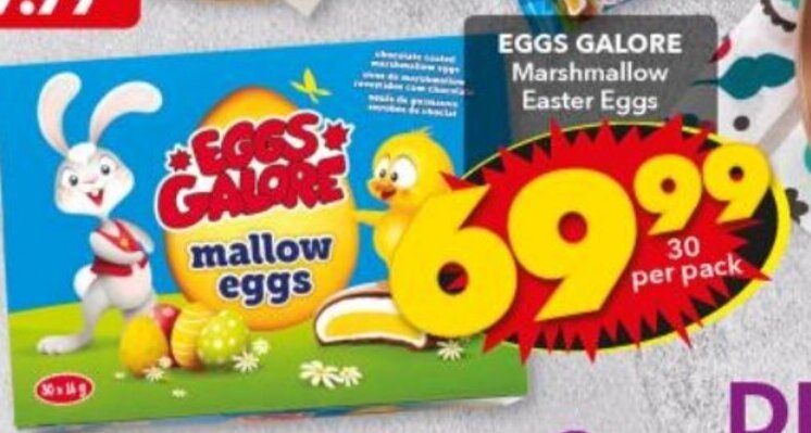 Eggs Galore Marshmallow Easter Eggs offer at Shoprite