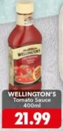 Shoprite Wellington's Tomato Sauce 400ml offer