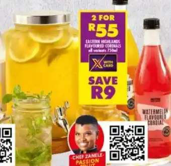 Shoprite Eastern Highlands Flavoured Cordials all Variants 750ml offer