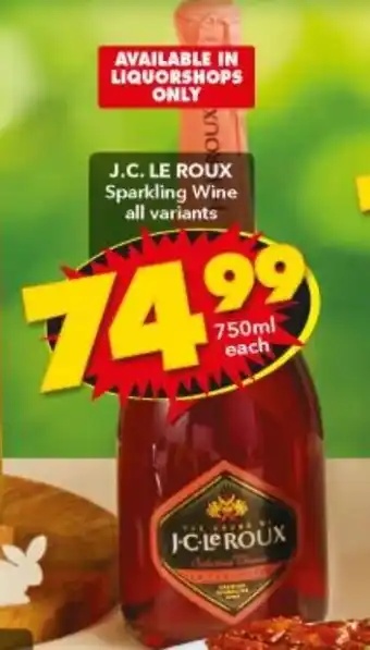 Shoprite J.C. Le Roux Sparkling Wine all Variants offer