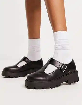 Truffle collection chunky mary jane shoes in black