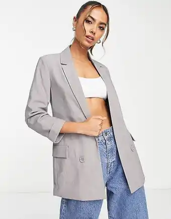 Asos Stradivarius oversized blazer in grey offer
