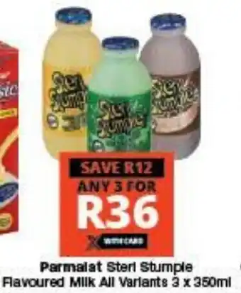 Checkers Parmalat Steri Stumple Flavoured Milk All Variants 3x350ml offer