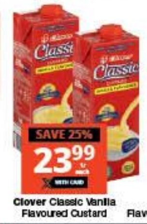 Checkers Clover Classic Vanilla Flavoured Custard offer
