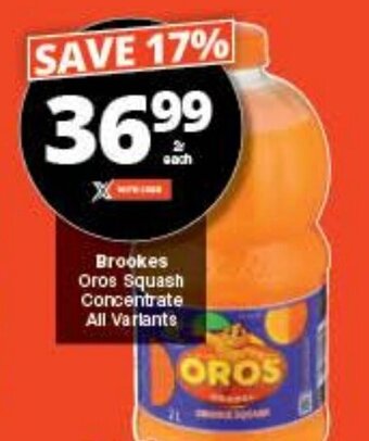 Checkers Brookes Oros Squash Concentrate All Variants offer