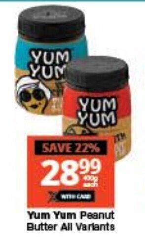 Checkers Yum Yum Peanut Butter All Variants offer