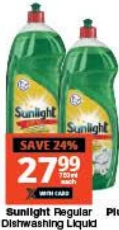 Checkers Sunlight Regular Dishwashing Liquid offer