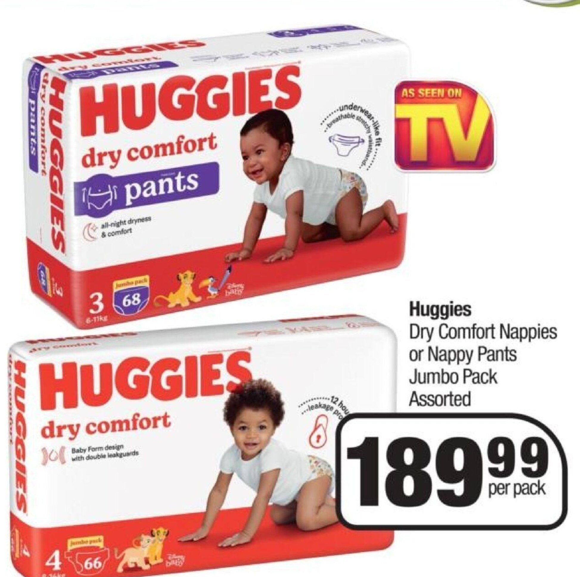 Huggies Dry Comfort Nappies Or Nappy Pants Jumbo Pack Assorted Offer At 