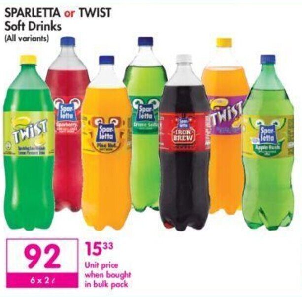 Sparletta or Twist Soft Drinks offer at Makro