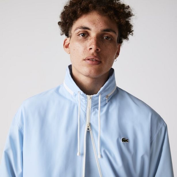 Men’s lightweight waterresistant zip windbreaker offer at Lacoste