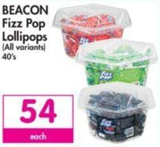 Beacon Fizz Pop Lollipops offer at Makro