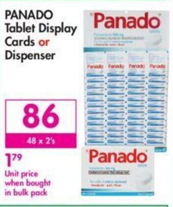 Makro Panado Tablet Display Cards or Dispenser offer