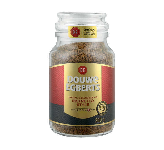 Douwe egberts instant coffee, ristretto offer at Makro’s liquor