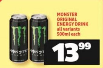 Usave Monster Original Energy Drink 500ml each offer
