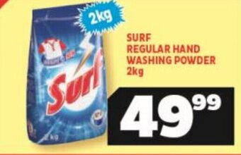 Usave Surf Regular Hand Washing Powder 2kg offer
