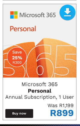 First Shop Microsoft 365 personal annual subscription, 1 user offer