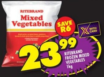 Shoprite Ritebrand Frozen Mixed Vegetables 1kg offer
