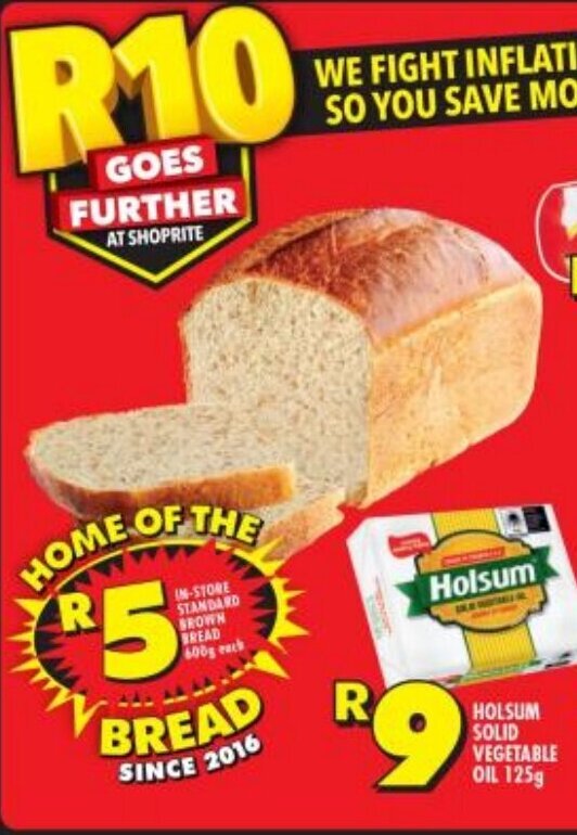 Brown Bread 600g each offer at Shoprite
