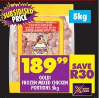Shoprite Goldi Frozen Mixed Chicken Portions 5kg offer