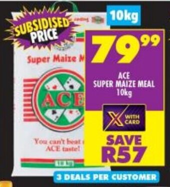 Shoprite Ace Super Maize Meal 10kg offer