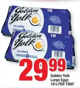 OK Foods Golden Yolk Large Eggs 18's per tray offer