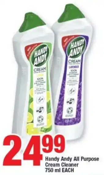 OK Foods Handy Andy All Purpose Cream Cleaner 750 ml offer