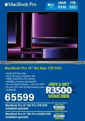 Incredible Connection MacBook Pro 14" M2 Max 1TB SSD offer