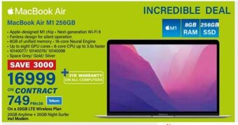 Incredible Connection MacBook Air M1 256GB offer